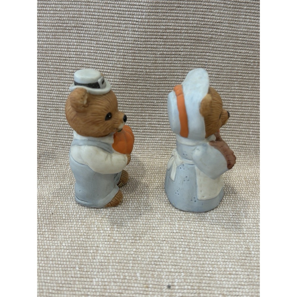 Vintage HOMCO Bear Figurines Autumn Harvest Thanksgiving Pilgrim #5312 - Picture 4 of 7